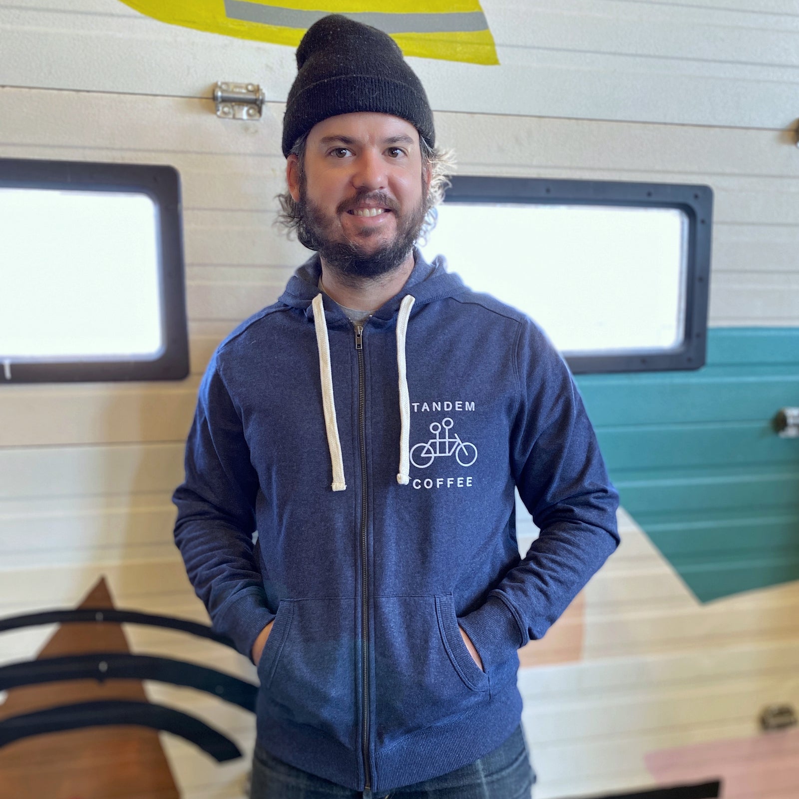 Blue Zip-Up 100% Recycled Hoodie